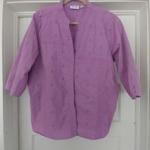 d & co - lilac eyelet top